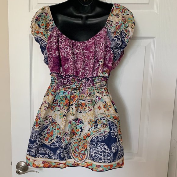 Twentyone Women's Elastic Waist Top Blouse, Size L - Picture 7 of 10